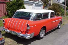 1955 Chevrolet Nomad Wagon Painted Original White and Gypsy Red #596 Paint